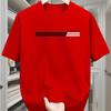 Mens Cotton Spring and Summer Casual Loose Fashion Parisian Letter Printed Comfortable Round Neck Short Sleeved Tshirt Top
