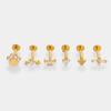 1.2X8MM G23 Titanium Alloy Star & Water Drop Lip and Ear Piercing Jewelry