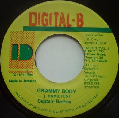 7inch Record CAPTAIN BARKEY - Grammy Body NONE Digital-B 1995 Jamaica Reggae, Ska & Dub Used