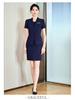 Women's Gray Summer Suit Set: Short-Sleeved Professional Attire for Hotel Front Desk or Jewelry Store