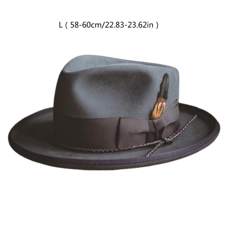 Vuxen Trilbyhatt Bekväm Fransk Stil Bandhatt Rephatt Vuxen Festival Party Festival Formell Samling Fedorahatt