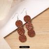 Niche Design Wooden Earrings Handmade Retro Literary Earrings Women's Simple Ear Jewelry