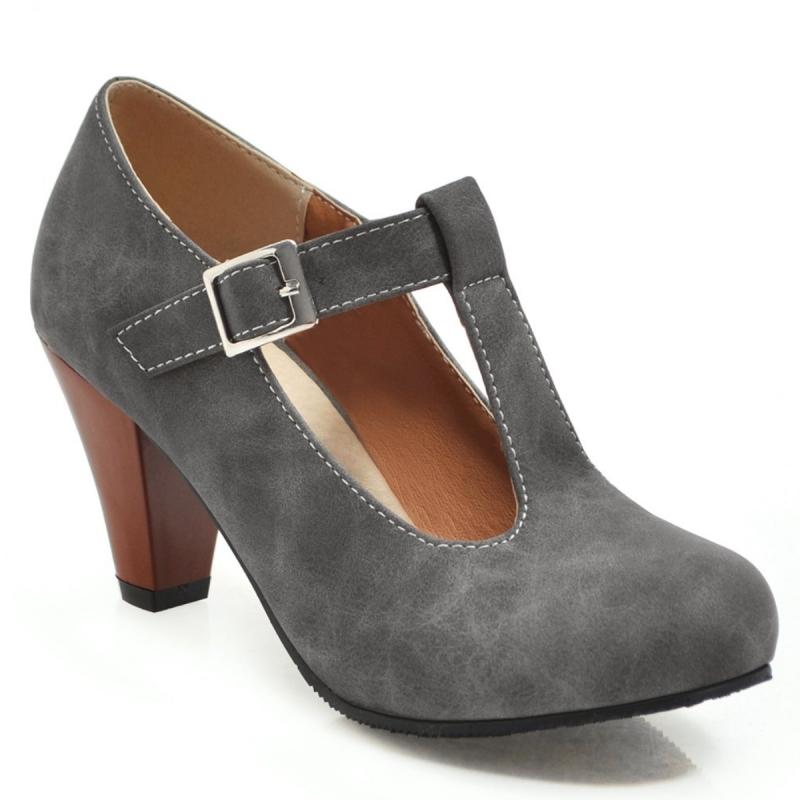 

Женские туфли на высоком каблуке Мэри Джейн Модные Т-образные ремешки Черные Серые Красные Трикотажные На каблуке Вечерние Свадебные Туфли Женские Новые 2025 Весна 39 серый