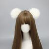 Plush Bear Ear Hair Clip Soft Cosplay Headwear Fashion Angel Headdress  Party Wear