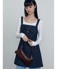 Make A Toast Wool Square Mini Dress Navy Mbefop003Nv