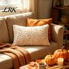 Federa Cuscino Decorativa per Divano Autunno Peluche Copricuscino, Zucca Foglia d'Acero Ricamo Coperta Morbida Aderente alla Pelle Custodie Autunnali Stile Rustico