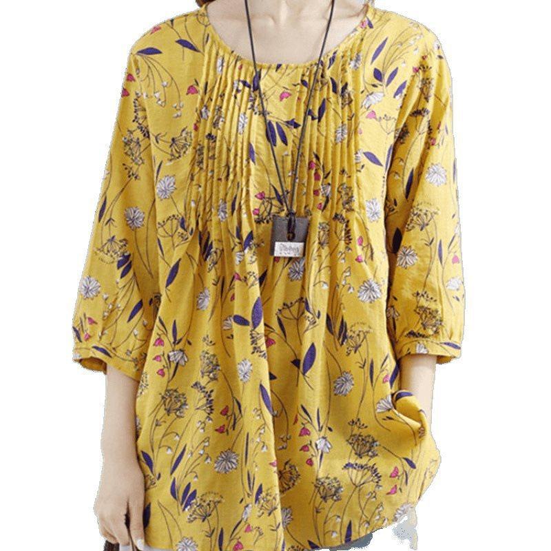 Cămașă Casual Boemă din Material Modal cu Imprimeu Abstract pentru Femei Toamnă