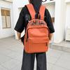 Schoolbag Korean version fashionable simple letter schoolbag female high school student computer backpack female college student junior high school 