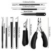 Xiaomi 9pcs Professional Stainless Steel Pedicure Set for Home Foot Care Thick Ingrown Nails. Includes Foot Scraper File Cuticle Nipper