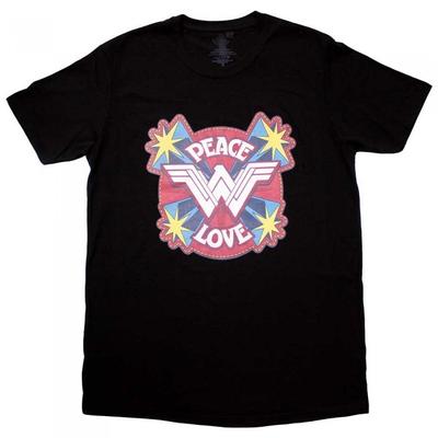 Wonder Woman Unisex Adult Peace And Love T-Shirt