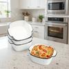 4 Stück hitzebeständige Lasagne-Backform, rutschfeste Reisschale, Keramik-Backschale, Heissluftfritteuse
