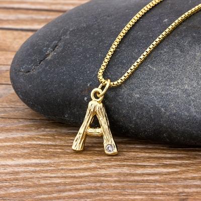 

Nidin Hot Sale Women Cute Initial Letter Pendant 26 Letters Charm Necklaces Copper Zircon Family Name Jewelry Personal Gifts