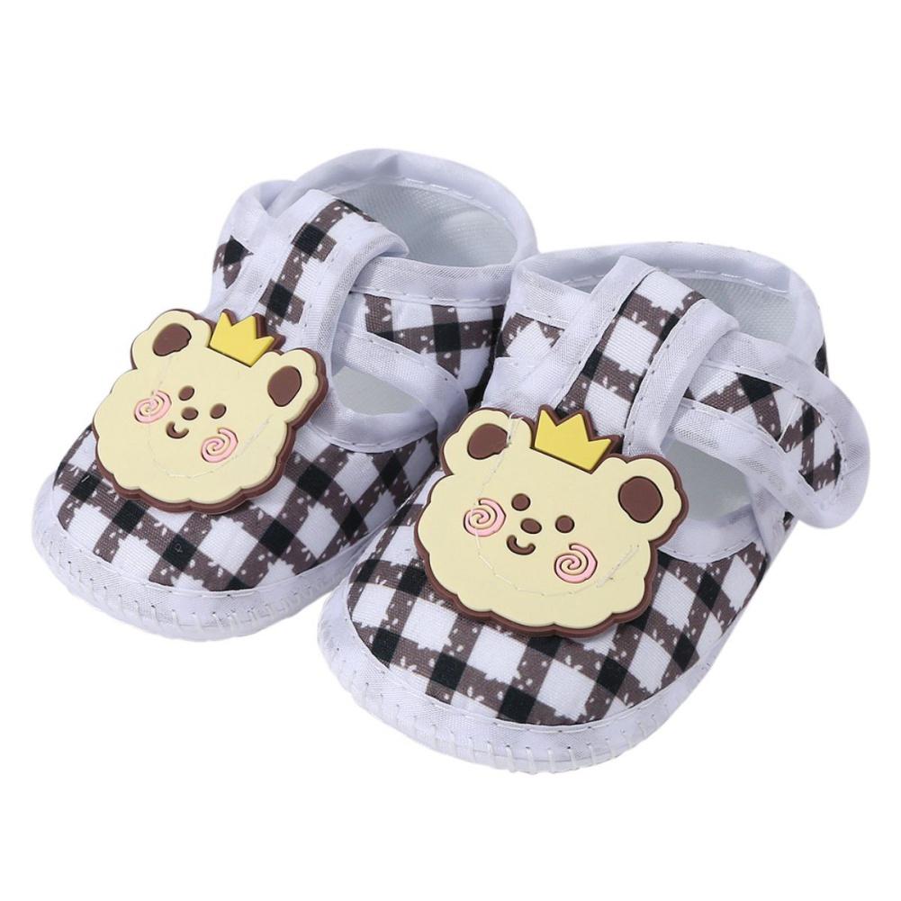 Säugling Baby Cartoon Bär Krippenschuhe Leinenschuhe Flache Lauflernschuhe