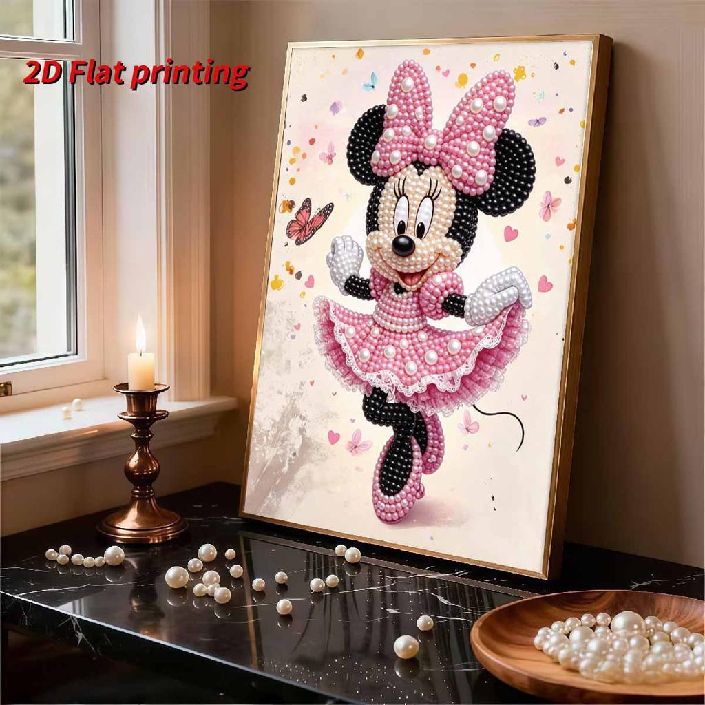 Disney Pearl Painting Minnie Art Pearl Painting Set Pearl Art Painting Wall Decor Handmade Gift Home or Office Decor