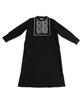 Antiqua Embroidered Long Free Size Black Women's Dress, Sleeve, UK-00121, 05,