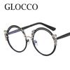 Unisex Metal Round Oversized Myopia Glasses Clear Vision Protection Computer Anti-Blue Light Ladies Nearsight Glasses for Women