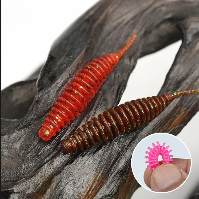 Floating Bubble Worm Soft Bait, Water-dancing Spiral Thread Tail, Light Dancing Micro Worm, Micro Bait for Bottom Fishing