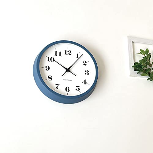 KATOMOKU Muku Clock 12 Blue Wall Clock Sweep km-97BLRC 306mm (radio Clock)