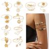 Metal Opening Arm Bracelet Gold Color Arm Bracelet Fashion Wide Open Bangle  Hand Jewelry