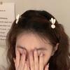Girl Hairpin Gold-Plated Base Faux Pearl Rabbit Design Stable Grip Hair Clip Side Bang Hair Pin Hair Accessory