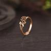 Sterling  Rings Women Exquisite Flower Shaped Rings Daily Wear Aesthetic Accessories Party Ancient Retro Jewelry