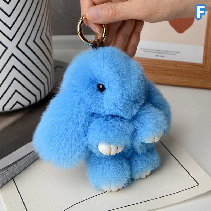 15Cm Rabbit Fur Keychain Women Bag Car Key Chain Pendant Decoration Jewelry Bags
