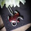 Heart Necklaces Pendant for Women Red Gothic Pendant Jewelry Gifts for Her On Christmas Valentine Gifts for Women Girls