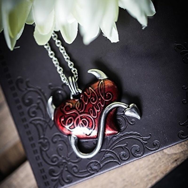 Heart Necklaces Pendant for Women Red Gothic Pendant Jewelry Gifts for Her On Christmas Valentine Gifts for Women Girls