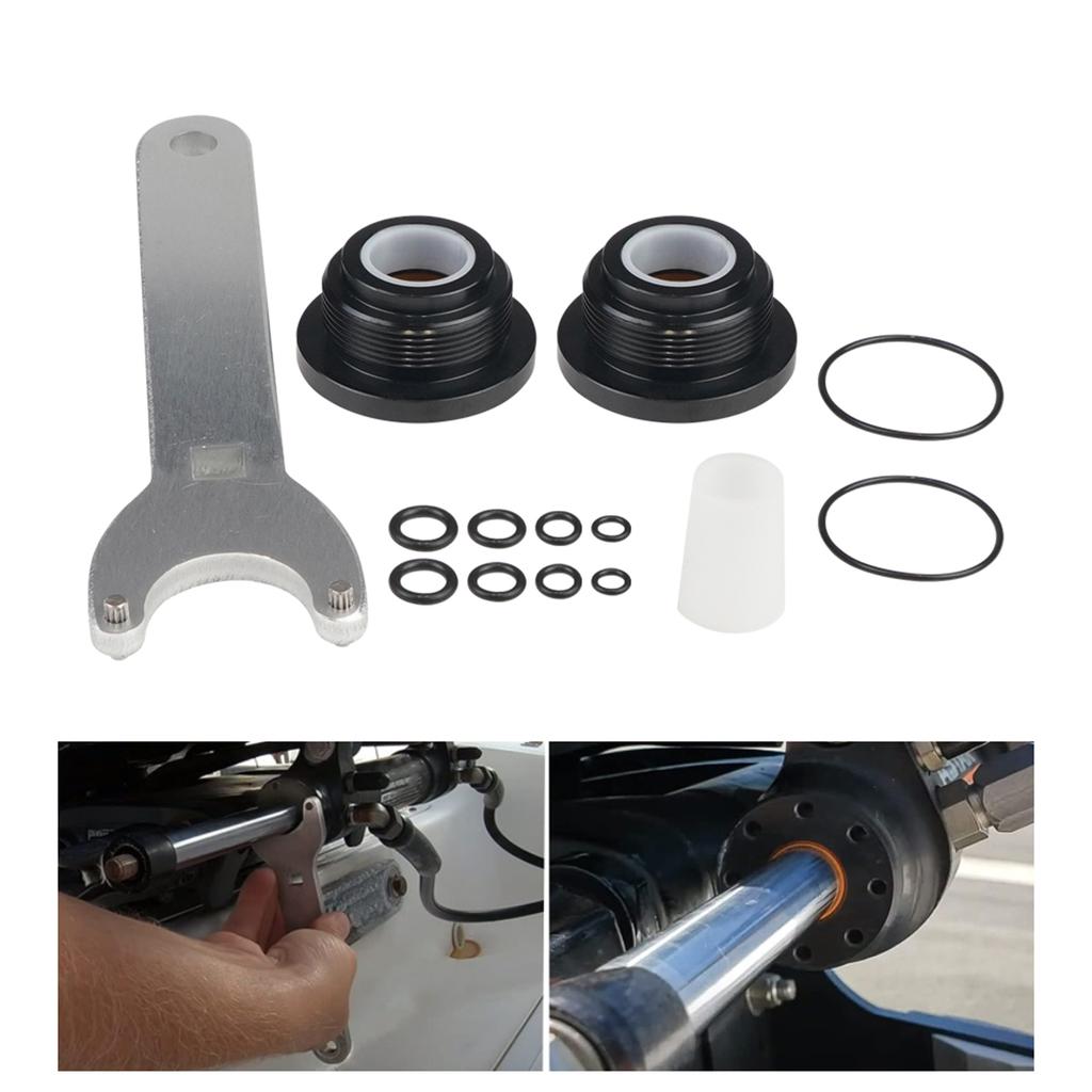 HS5157 Front Mount Hydraulic Steering Cylinder Kit with Pin Wrench Replacement for HC5340 HC5341 HC5342 HC5343