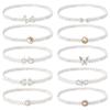 Stretch Elastic Band Pearl Waist Chain Pearl Beads Elastic Waistband Rhinestone Decor Strap  Party