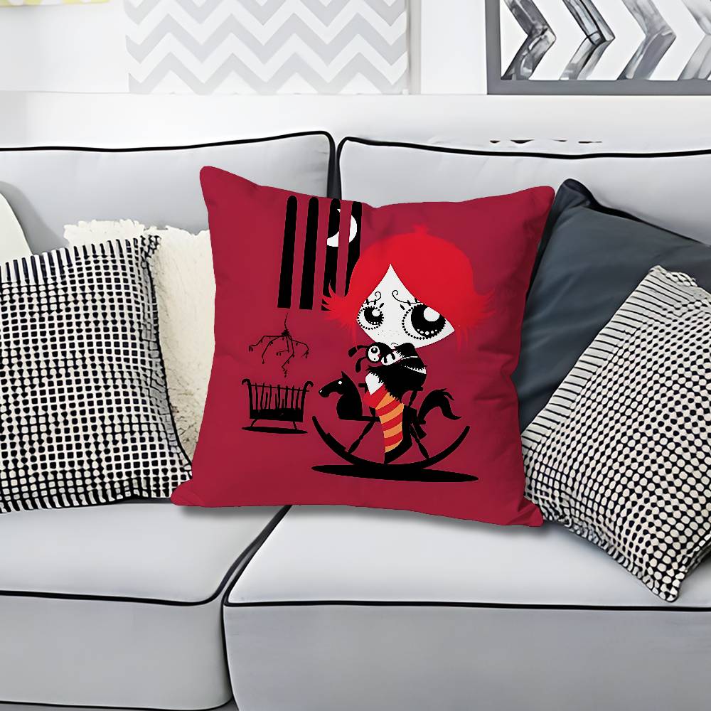 RRuby GGloom Gothic Various Sizes Square Pillow Case For Car Home Bedchamber Decor Custom Valentine gift