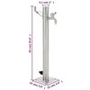 VidaXL Colonne à eau de jardin ronde Acier inoxydable 65 cm 45457