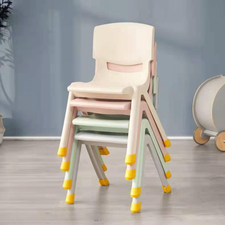 Child's Anti-Slip Backrest Dining Chair - Thickened Household Plastic for Toddlers & Kindergarten