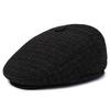Checkered Men Pattern Duckbill Hat Ear Protection Cotton Cap Headwear Outdoor