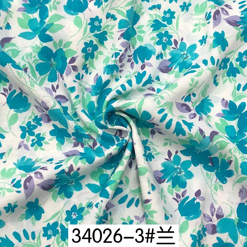 Floral Rayon Fabric Summer Digital Printed Thin Flower Tree for Sewing Pajamas Dresses 100*145cm