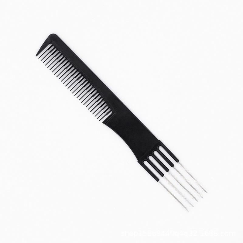 Hairdressing Fine-Tooth Steel Tail Comb for Women's and Men's Haircut & Updo