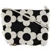 Flour Shoulder Bag Off White/Black Leather/canvas Flour Women Used
