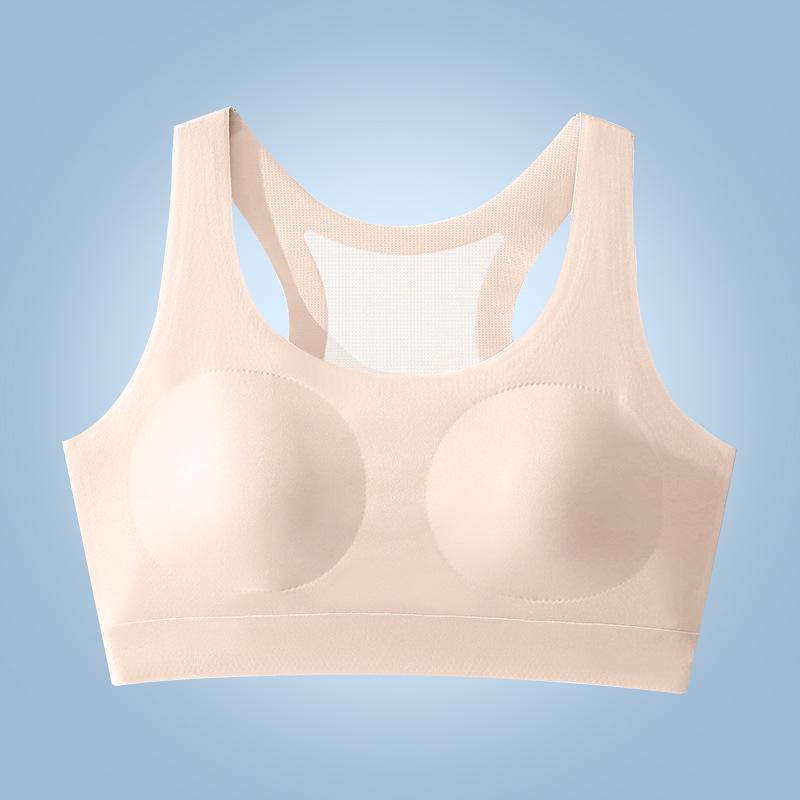 Girls  Sports Bra with Fixed Cup for Middle School Students - Anti-Shock Vest L (36/80 lbs)