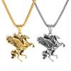 Fashionable New Exaggerated Personality Pendant Retro Creative Zodiac Horse Necklace Men's Accessory