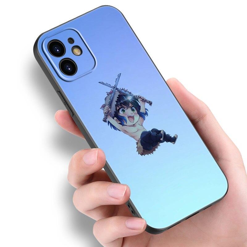 Anime Demon Slayer Inosuke Phone Case For Apple iPhone 14 13 12 Mini 11 Pro Max 7 8 XR X XS 7 8 Plus SE 2020 2022 Cover