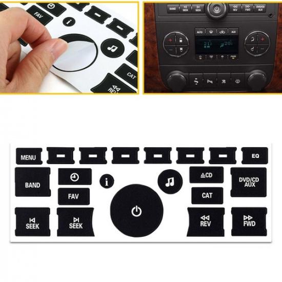 Radio Volume Knob Control Button Chrome Decal Sticker Fits Chevy Buick