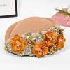 Cappello Turban Fiori Fatto a Mano alla Moda Berretti Morbidi con Strass Cappello da Steward Retrò Traspirante per Feste Serate