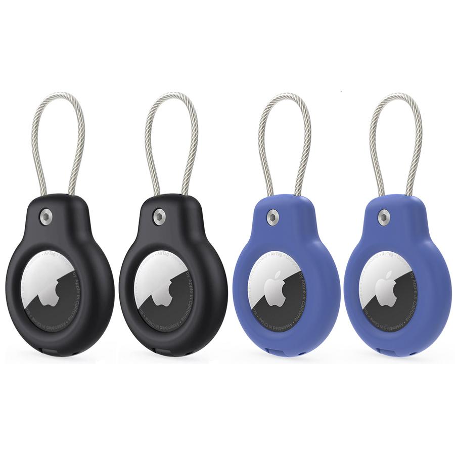 Waterproof Cover For Apple AirTag Keychain Holder With Steel Cable Anti-Lost Tracker Accessory For Pets Collar Luggage Backpack