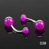 1 Stück 7 Farben Leuchtender Edelstahl Acryl Bauchnabelpiercing Körperschmuck
