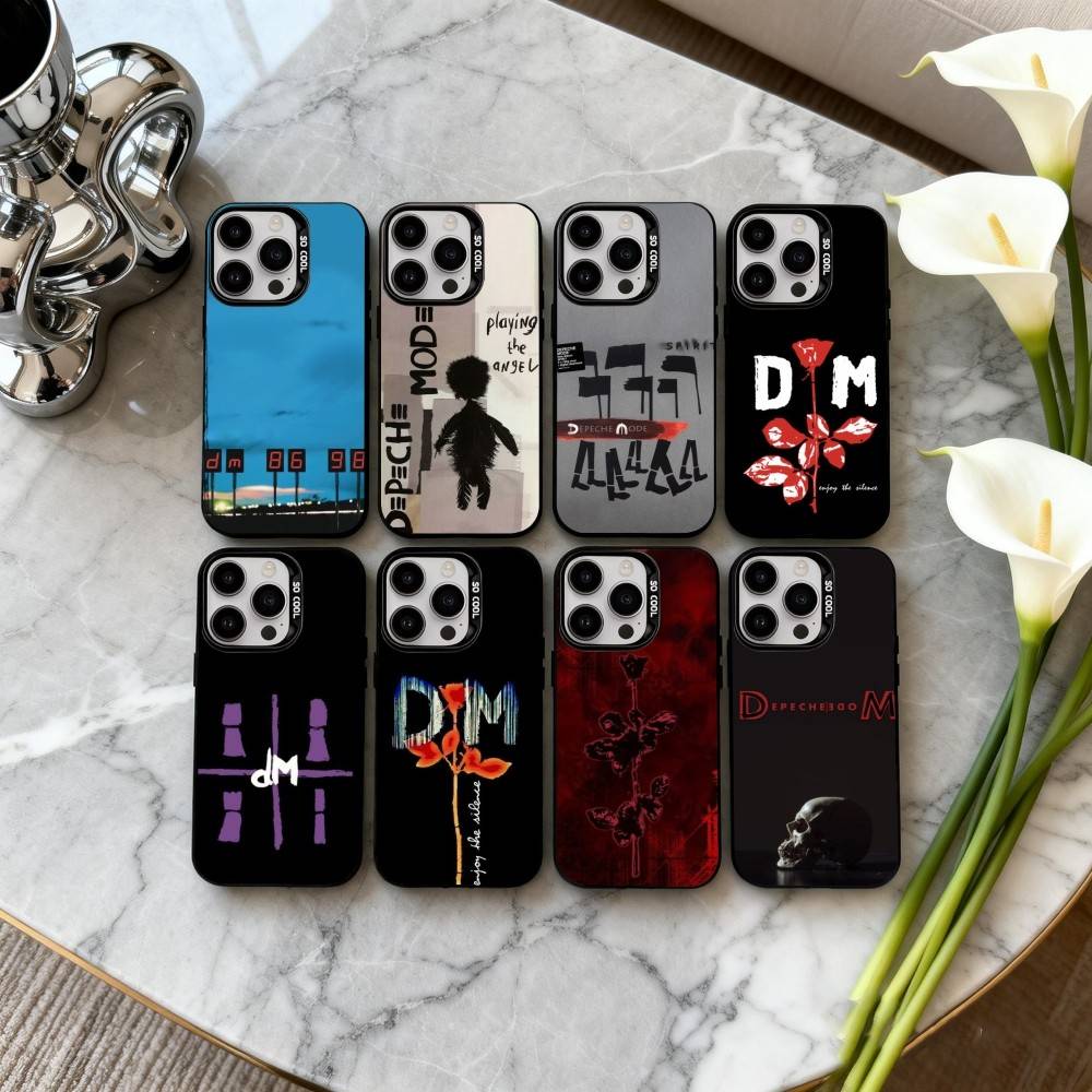 D-Depech-H COOL B-Band-D M-Mode Phone Case For iPhone17,16,15,14,13,12,11 Plus,Pro Max Black Candy silver phone case