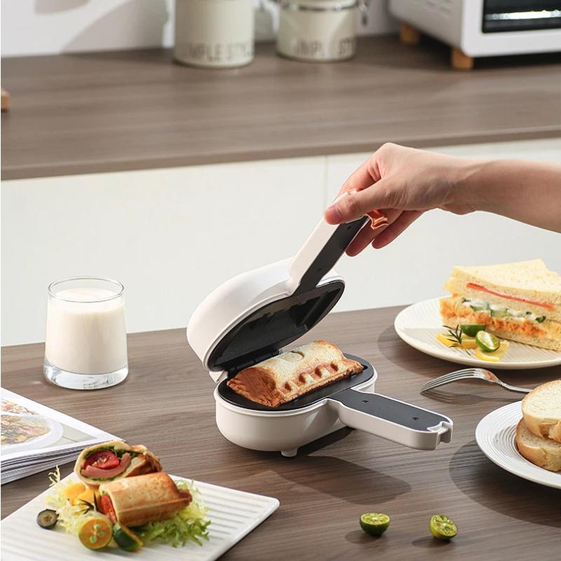 Multifunktionale und praktische Frühstücksmaschine, kleiner Küchen-Sandwichmaker, Brot-Panini-Toaster, Hot-Dog-Maker