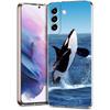 Phone Case For Samsung Galaxy S24 Ultra S23 FE S22 S20 S21 5G S10 S9 Plus S10E S8 Clear Orca ocean lovely killer whale Cover