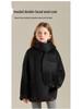 Girls' 2025 Double-Sided Wool Coat - Winter Warm, Collarless, Loose-Fit Layering Coat