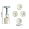 100g Plastic Material Mooncake Molds Sunflower Shape Mooncake Stamps Baking Mooncake Accessories for Mid-Autumn Festival