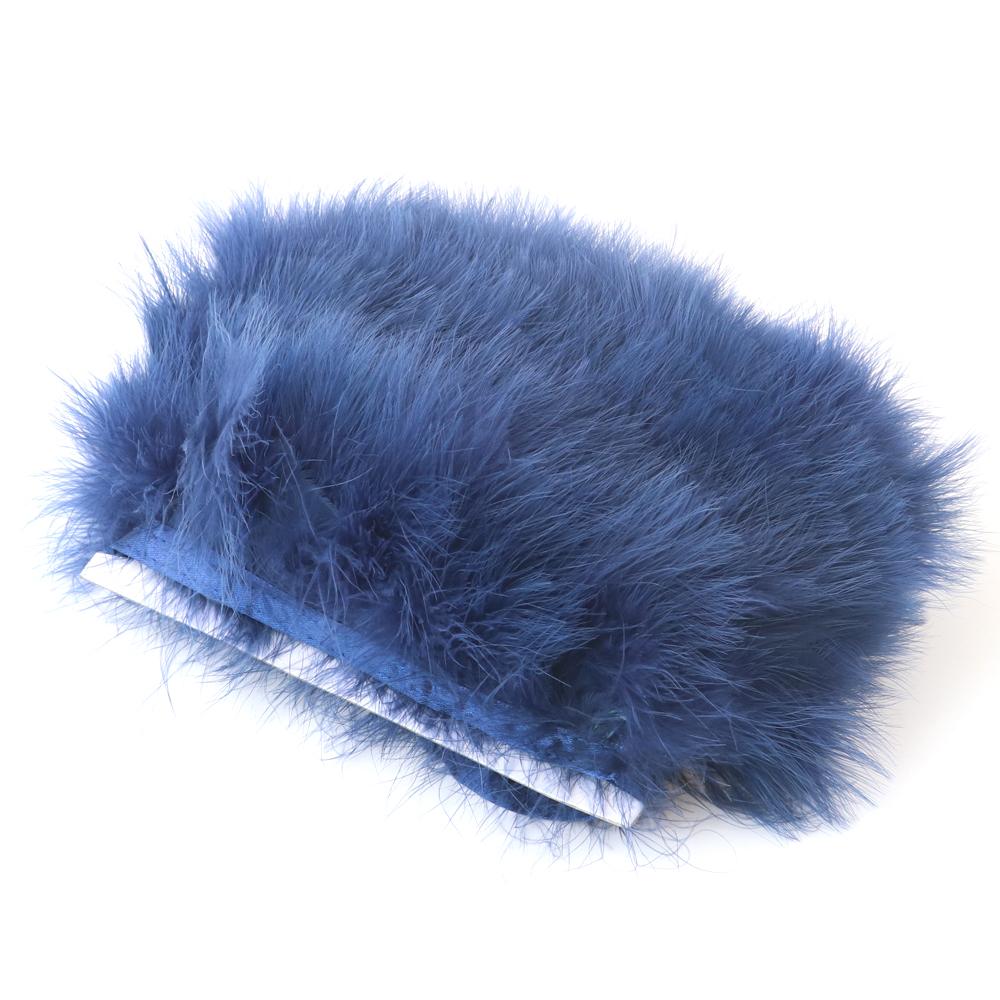 1 Meter Flauschige Marabu Feder natürliche Federband Fransen 10-15cm Lederrosa Truthahnfedern Nähen Kleidung Dekorieren Basteln